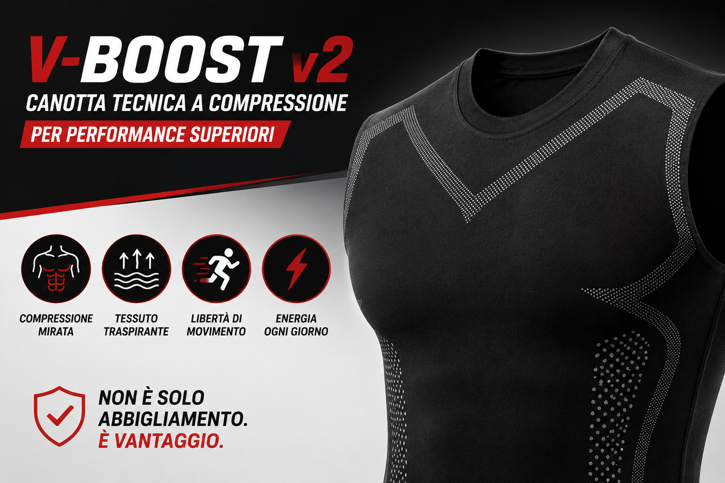 V-Boost v2 Canotta Tecnica a Compressione per Performance Superiori